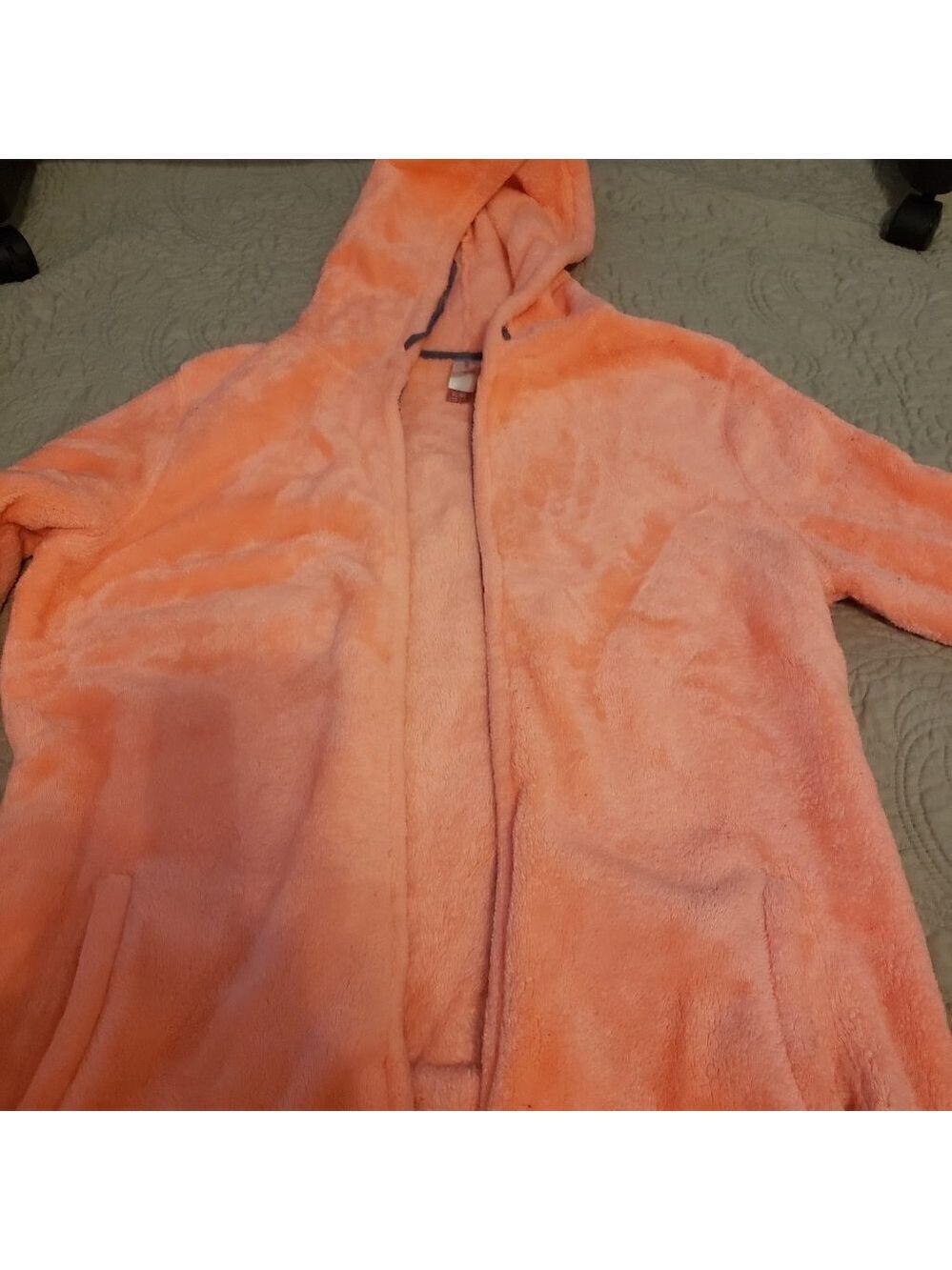 NO boundaries bright fuzzy fleece zip up hoodie